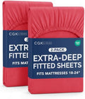 CGK Linens 2 Pack Extra Deep Twin XL Fitted Sheets by CGKUnlimited