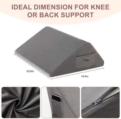 Knee Pillow for Back Sleeping, Leg Pillow Knee Wedge Pillow, Memory Foam Wedge - Image 4