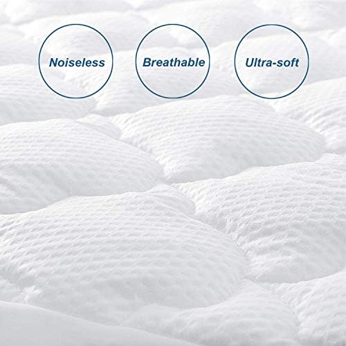 Short Queen Mattress Topper Thick Quilted Mattress Pad Cover RV Queen - Image 2
