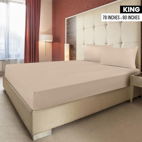 Pack of 2 King Fitted Sheet, Fits Up to 15 Inch Deep Pocket - Image 2