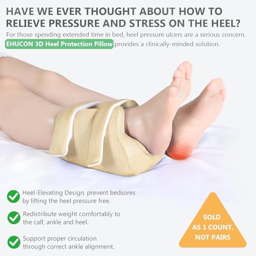 3D Heel Protectors for Pressure Sores, Ankle Elevation Pillow Foot Support - Image 2