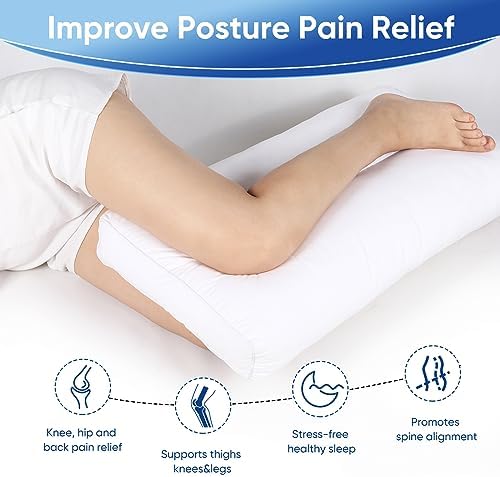 MINUPWELL Knee Pillow for Side Sleepers, 100% Cotton Fabric Pillow for Between - Image 3