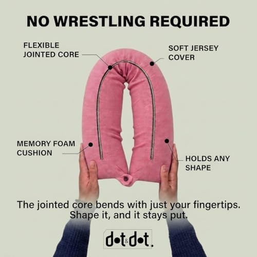 Dot&Dot Twist Memory Foam Travel Pillow, Bendable Neck Pillow - Image 4