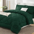 CozyLux Oversized Queen Comforter Set 98"x98", 7 Piece, Emerald Green by CozyLux
