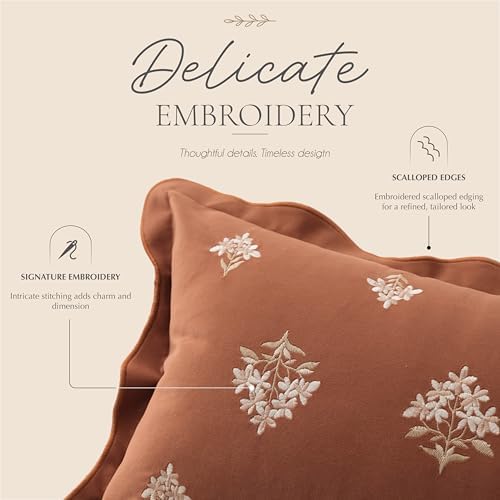 BlissBlush Lumbar Pillow Cover 12x20, Terracotta Velvet Decorative Lumbar - Image 2