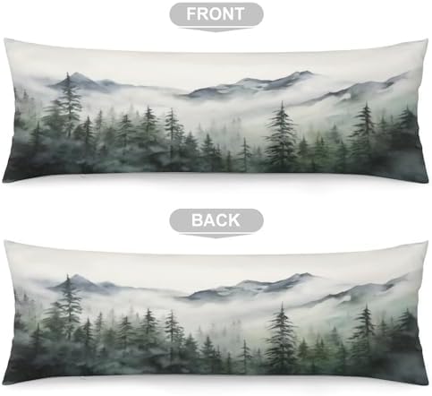 Foggy Forest Body Pillow Cover Long Pillowcase - Image 3