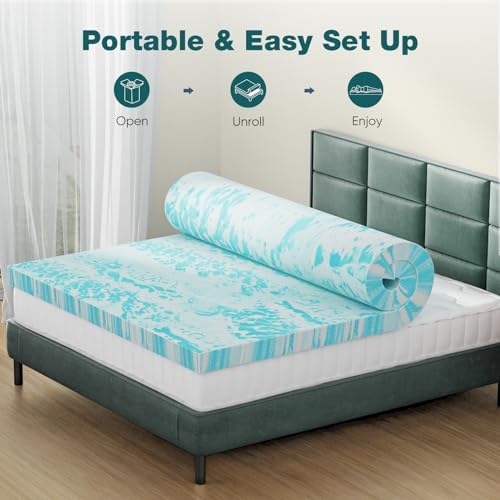 Sweetcrispy Memory Foam Mattress Topper Full, 2 Inch Thick - Image 6