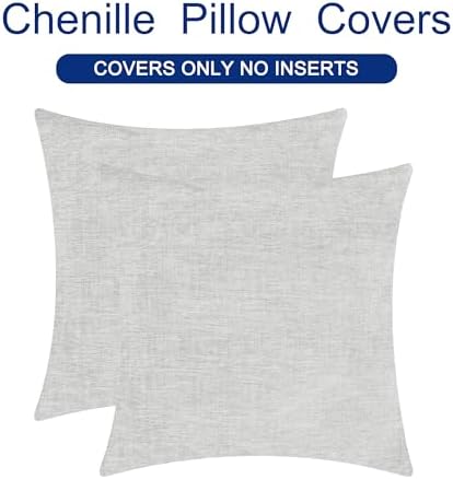 CaliTime Decorative Throw Pillow Covers 16 X 16 Inches Moonbeam Gray - Image 6