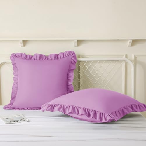 KKJIAF 2 Pack Ruffle Pillow Cases 22x22 Inches - Image 4