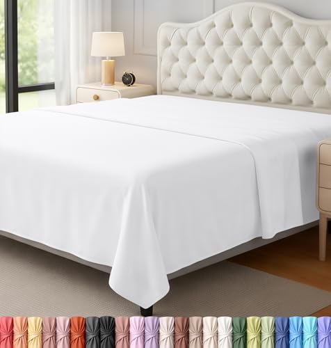 King Size Flat Sheet Only, Ultra Soft & Breathable Hotel Sheets by UTOPIABEDDING