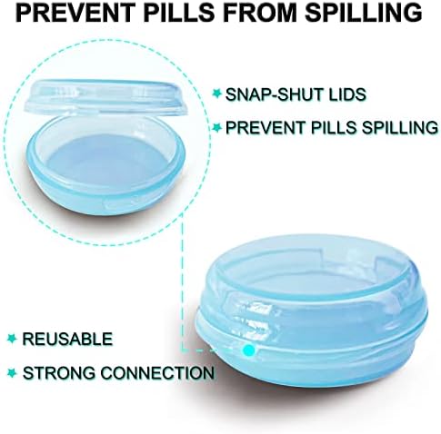 UHOUSE Small Pill Box, Daily Mini Pill Organizer Portable - Image 4