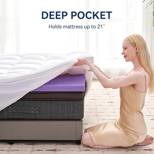 BDEUS Dual Layer 5 Inch Memory Foam Mattress Topper King Size, 2 Inch Gel - Image 6
