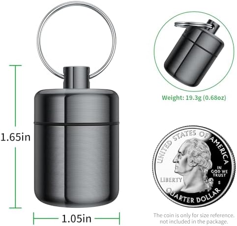 Urekt Ear Plug Carrying Case Keychain, Small Waterproof Metal Earplug Case Ear - Image 2