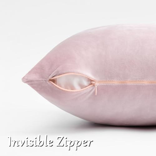 GIGIZAZA Sweet Lilac Velvet Throw Pillow Covers 12x20 Pack of 2 - Image 4