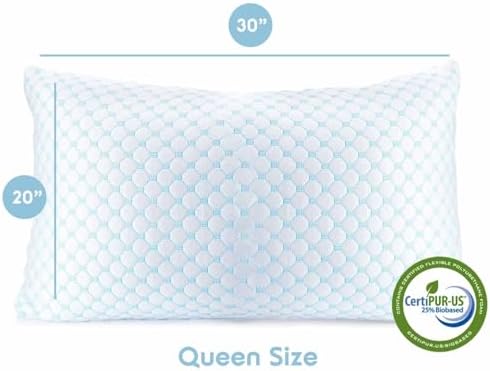 Nestl Cooling Pillow for Sleeping 2 Pack, Luxury Shredded Memory Foam Pillows - Image 2