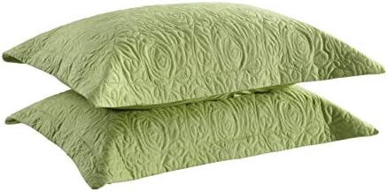 MarCielo 2-Piece Embroidered Pillow Shams, King Decorative Microfiber Pillow by MarCielo