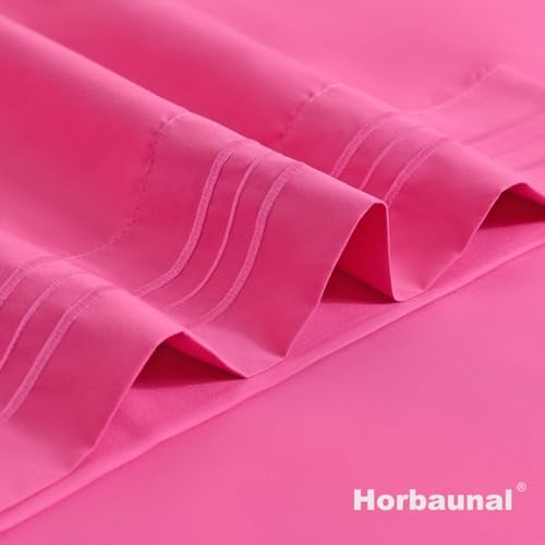 Horbaunal Microfiber Pillowcases Standard Size, Hot Pink, 2 Pack - Image 7