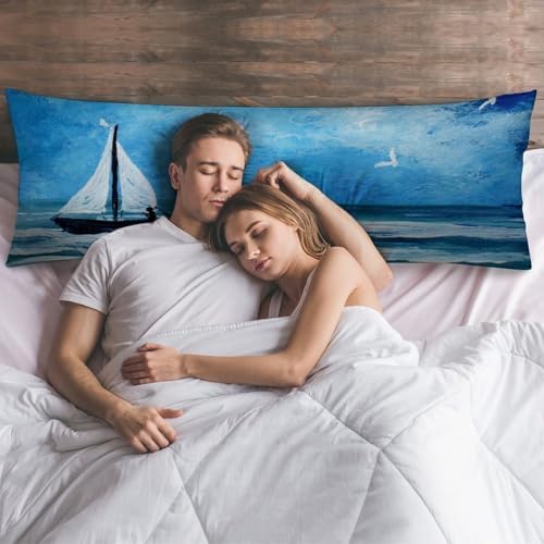 Summer Beach Body Pillow Cover Seagull Pillowcase - Image 6