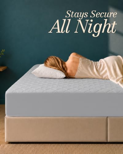 King Mattress Pad, Quilted Mattress Protector Topper fits 16" Deep Pocket - Image 4