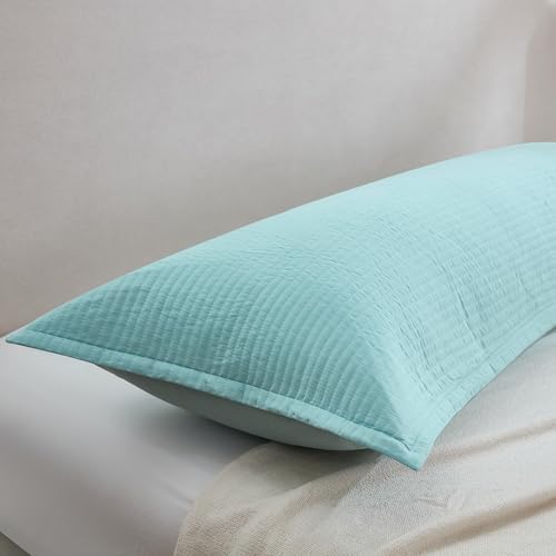 Quilted Body Pillow Cover, Striped Long Size 21"x54" Body Pillowcase 1PC Soft - Image 5