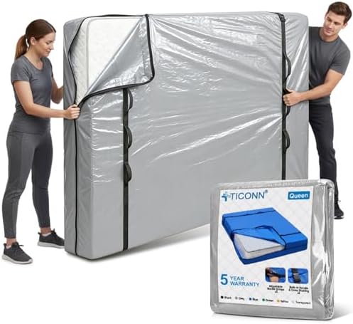 TICONN Mattress Bags for Moving, Heavy Duty Mattress Cover Storage Bag by TICONN