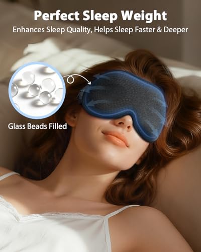 MABAO 2 Packs Weighted Sleep Mask, 100% Blackout Blindfold - Image 3