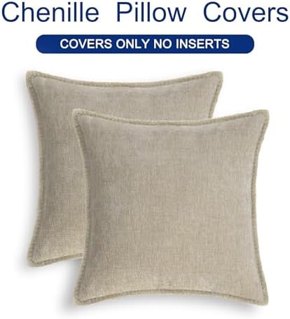 CaliTime Decorative Couch Throw Pillow Covers 16 X 16 Inches Light Taupe - Image 6