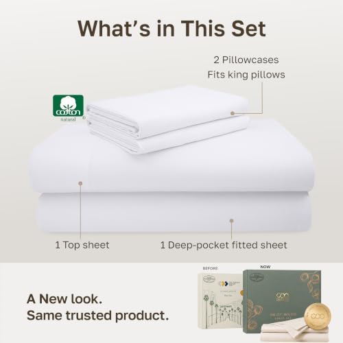 California Design Den Luxury 600 Thread Count King Size Sheets Set - Image 3