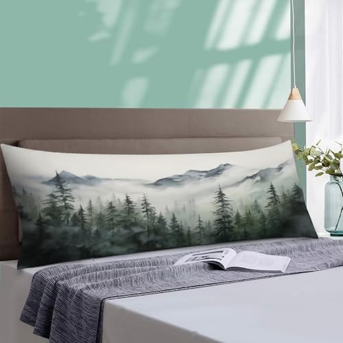 Foggy Forest Body Pillow Cover Long Pillowcase - Image 4