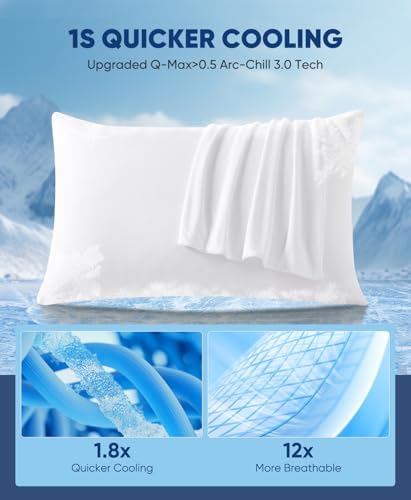 LUXEAR Cooling Pillow Cases for Hot Sleepers, Queen Size - Image 2