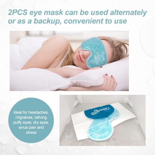 NEWGO Cooling Eye Mask for After Surgery, Face Ice Pack, 2 Pack - Image 4