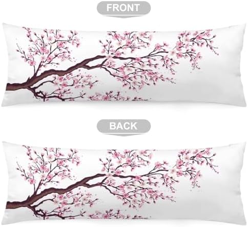 Cherry Blossom Body Pillow Cover Japanese Cherry Blossoms Flourishing, Sofa - Image 5