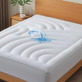 Waterproof Mattress Pad King, Quilted Fitted King Mattress Protector by QUIETSEA