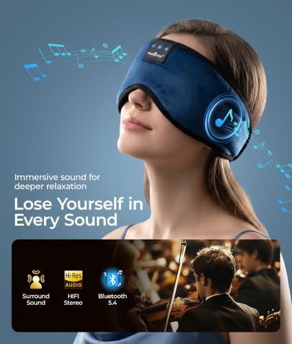 MUSICOZY Sleep Headphones Bluetooth 5.4 Sleep Eye Mask - Image 4