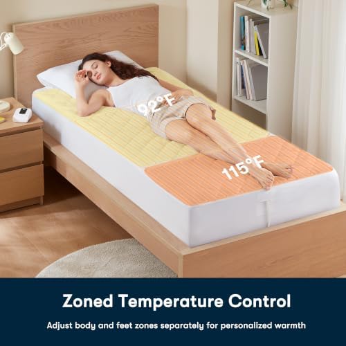 Serta Multi-Zone Heated Mattress Pad Dual Zone Body & Foot Twin - Image 3