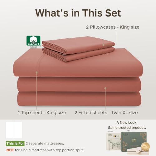 California Design Den Luxury 600 Thread Count Split King Bed Sheets - Image 4