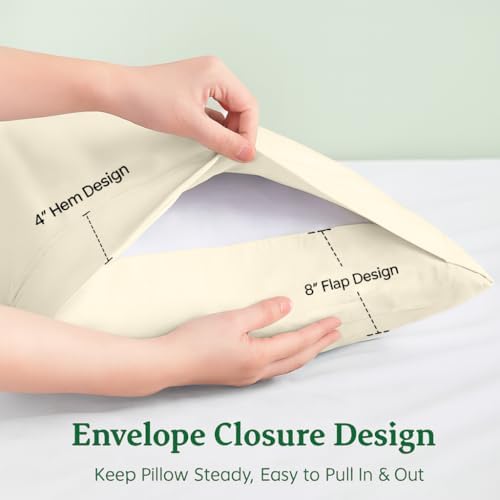Cotton Delight Organic Cotton Body Pillow Cover 20x72 – 600 Thread Count Sateen - Image 3