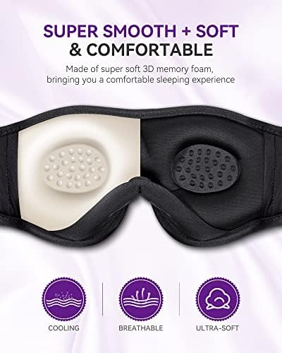 MUSICOZY 3D Sleep Headphones Bluetooth 5.4 Sleep Mask - Image 3