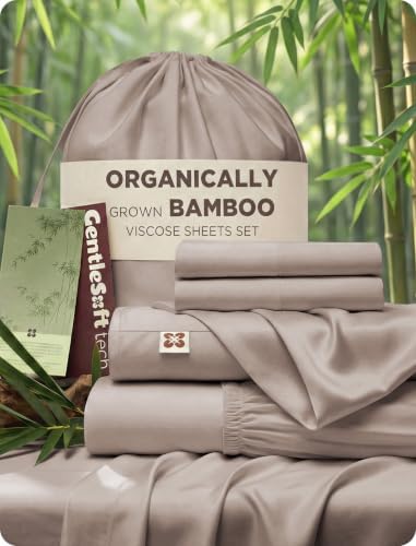 Bedsure PureWoven 100% Viscose Derived from Bamboo, King Size Sheets Set by BEDSURE