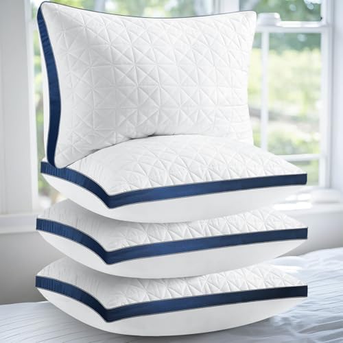 Pillows Queen Size Set of 4, Queen Pillows 4 Pack, Cooling Hotel Luxury Pillow by slybearsleepbetter