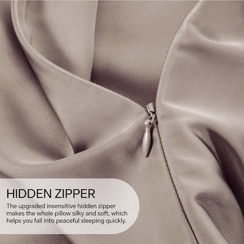 INFIIXSO Silk Pillow Cases 2 Pack, Standard Size, Hidden Zipper - Image 5