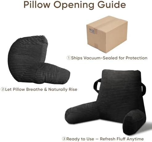 Reading Pillow for Sitting in Bed Adult, Memory Foam - Image 7