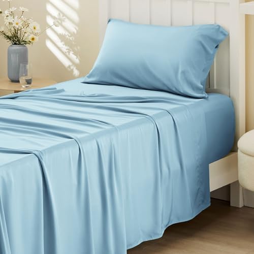 Bedsure PureWoven 100% Rayon Derived from Bamboo, Twin Bed Sheets, 3 Pieces by BEDSURE