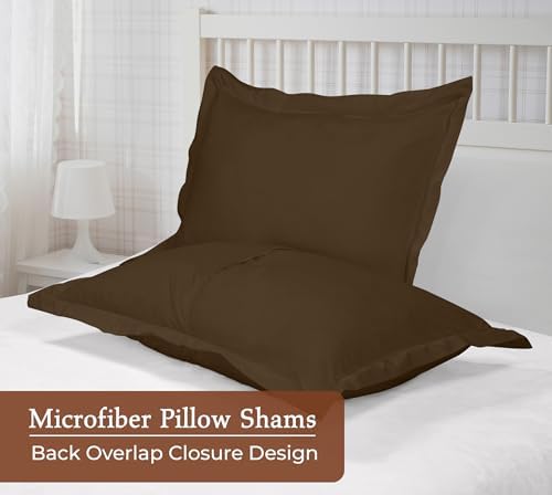 Royale Linens Microfiber Standard Size Pillow Shams Set of 2 - Image 2