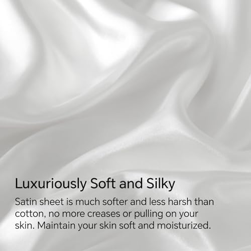 BEDELITE Satin Sheets Twin XL Size Bed Set, 3 Pieces - Image 3