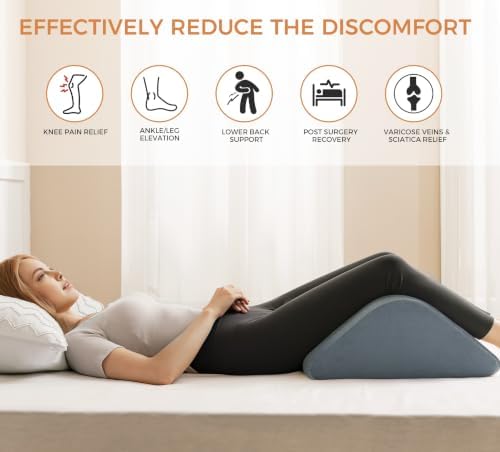 Knee Wedge Pillow for Post-Surgery Recovery-Leg Elevation Support for Sleep - Image 5