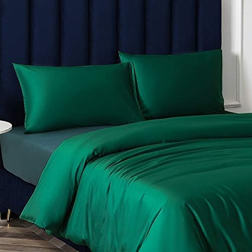 NTBAY Queen Satin Pillowcases, Dark Green - Image 5