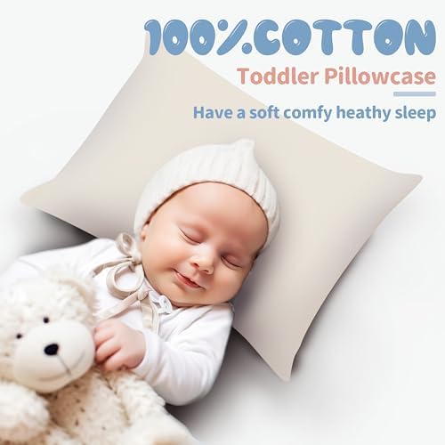 100% Egyptian Cotton Toddler Pillowcases Set of 2 - Image 2
