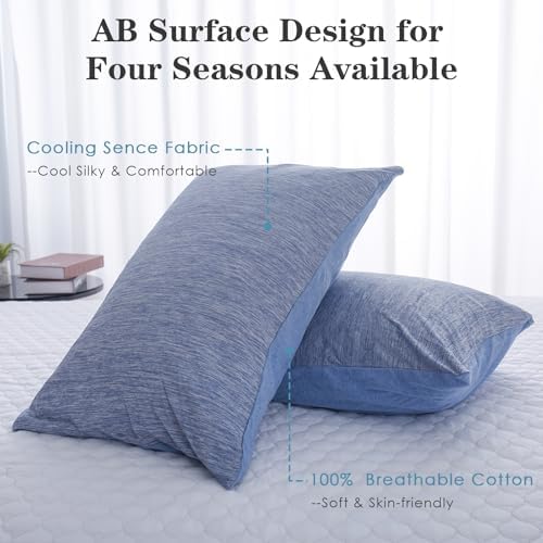 CHOSHOME Cooling Pillow Cases Zipper Pillow Covers Q-Max > 0.45 Zippered - Image 3