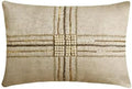 The HomeCentric Decorative Lumbar Pillow Cover Gold, Hand Embrodiery Oblong by TheHomeCentric